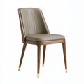 Chaise de salle à manger 50 x 58 x 84 cm en bois noyer taupe style contemporain