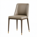 Chaise de salle à manger 50 x 58 x 86 cm taupe revêtement aspect cuir style contemporain