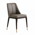 Chaise de salle à manger 50 x 60 x 85 cm en similicuir marron style contemporain
